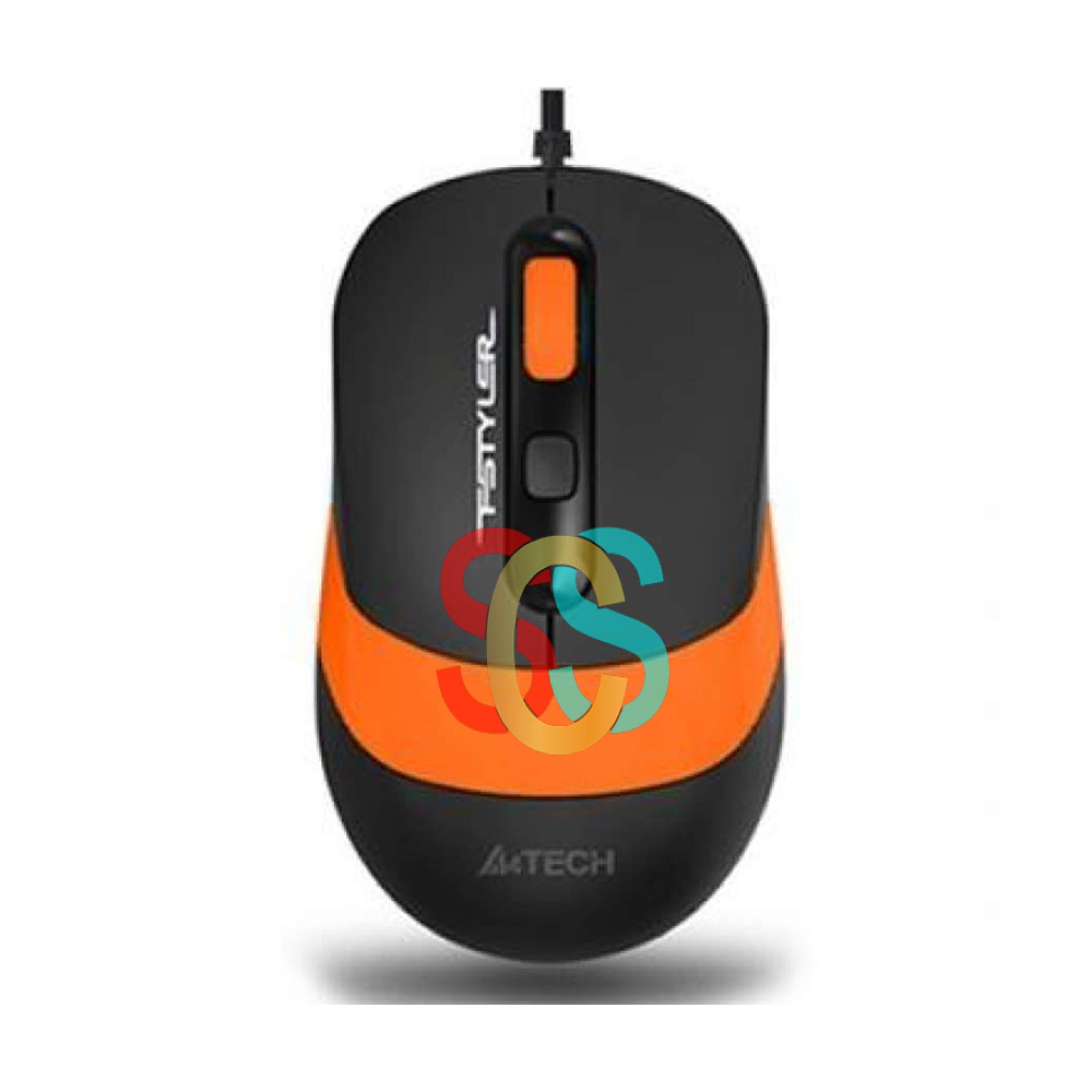 A Tech Fm Fstyler Usb Black Orange Optical Mouse Samantacomputer