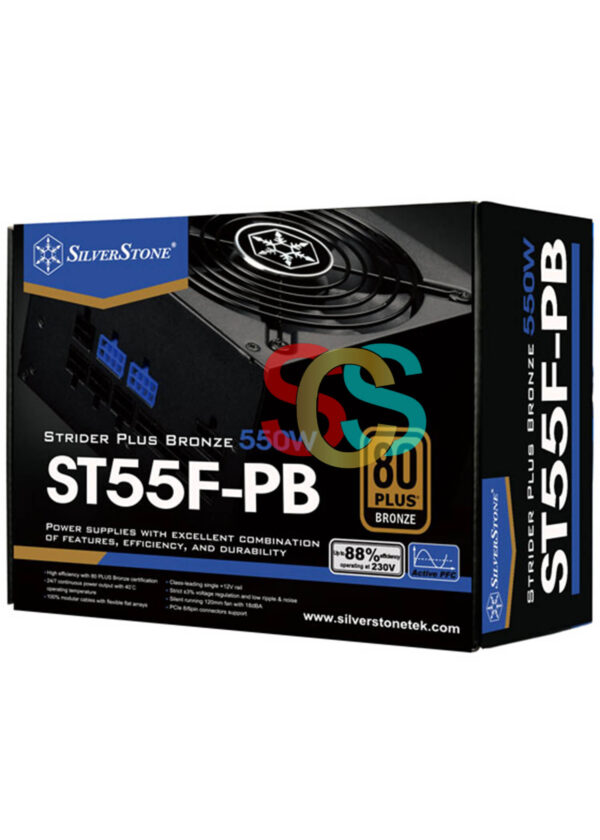 SilverStone StridePlus ST55F-PB 550W Full Modular 80 Plus Bronze Certified Power Supply