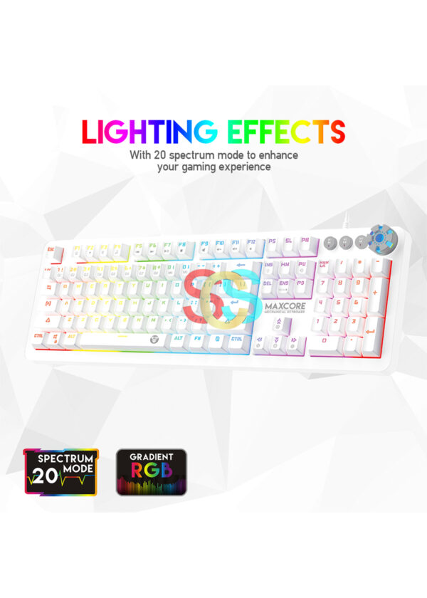 Fantech MK852 Maxcore Space White USB Wired LED Mechanical Gaming KeyboardFantech MK852 Maxcore Space White USB Wired LED Mechanical Gaming Keyboard