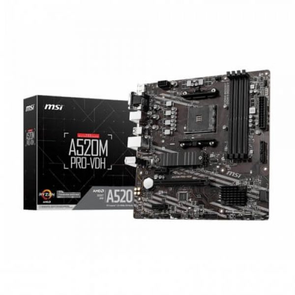 MSI A520M PRO-VDH AMD AM4 Micro-ATX Motherboard