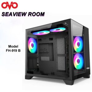 OVO SEAVIEW FH-919 MINI RGB GAMING CASE (BLACK) price in bd /samanta computer