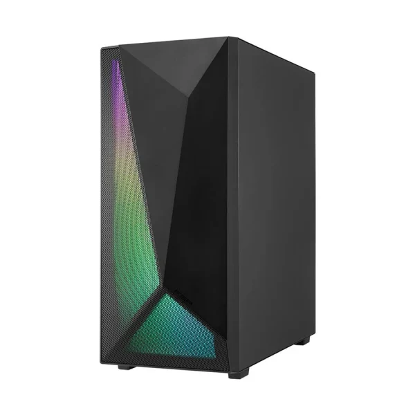 FSP CMT195A RGB Mid Tower Black ATX Gaming Desktop Casing - Image 5