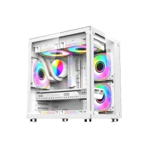 PC POWER ICE CUBE WHITE MICRO ATX GAMING CASING price in bd / samanta computer