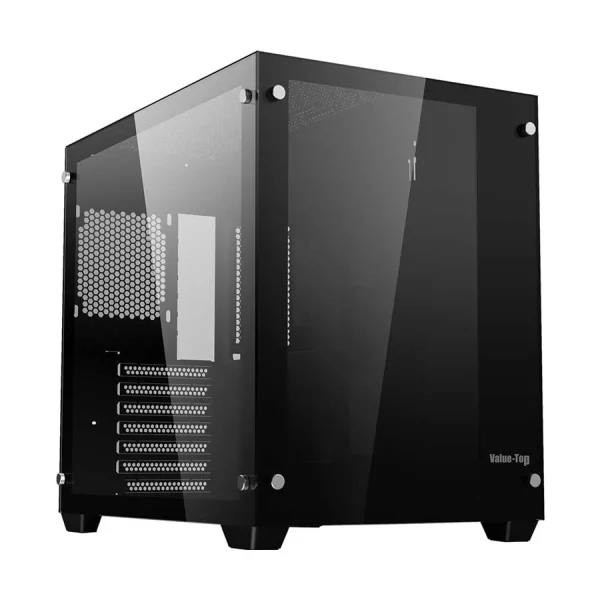 Value Top V3 Mid Tower ATX (Tempered Glass Window) Black Gaming Desktop Casing - Image 5