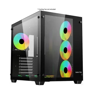 Value Top V3 Mid Tower ATX (Tempered Glass Window) Black Gaming Desktop Casing price in bd /samanta computer