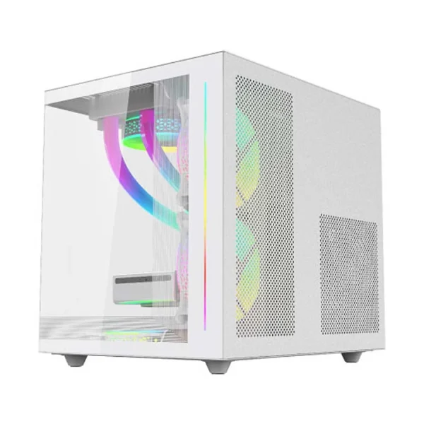 Value Top V900W Mini Tower Micro-ATX White Gaming Desktop Casing - Image 6