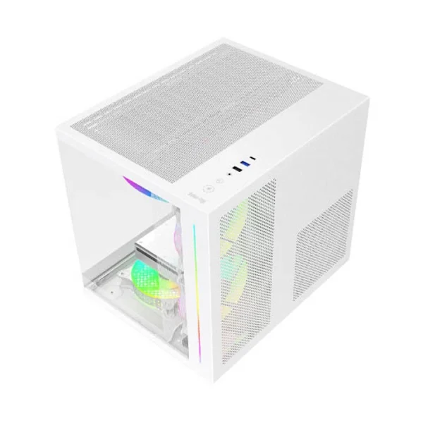 Value Top V900W Mini Tower Micro-ATX White Gaming Desktop Casing - Image 5