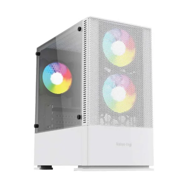 Value Top V900W Mini Tower Micro-ATX White Gaming Desktop Casing