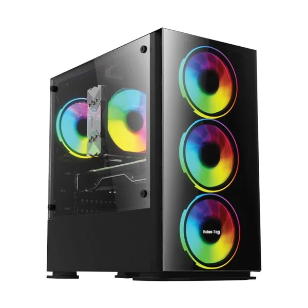 Value Top VT-B706 Mini Tower Black Micro ATX Desktop Gaming Casing - Image 2