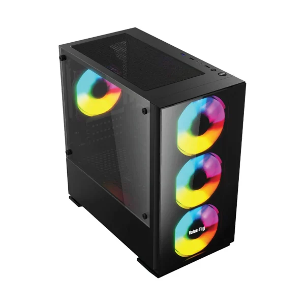 Value Top VT-B706 Mini Tower Black Micro ATX Desktop Gaming Casing - Image 3