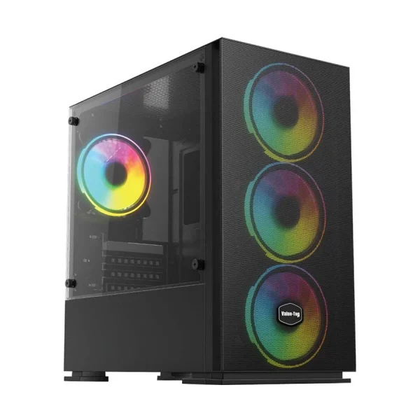 Value Top VT-B708 Mini Tower Micro-ATX Gaming Desktop Casing With Quad Fan - Image 5