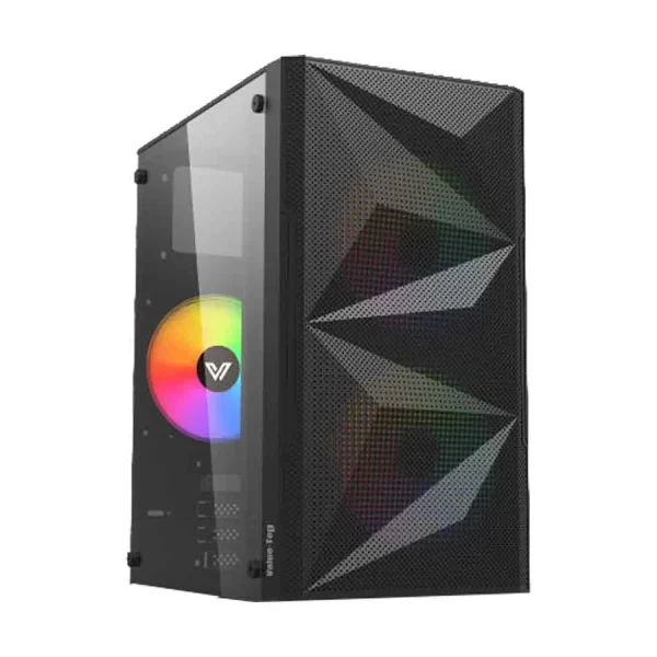 Value Top VT-M700 Mini Tower Micro-ATX (Tempered Glass Side Window) Black Gaming Desktop Casing With Standard PSU - Image 6